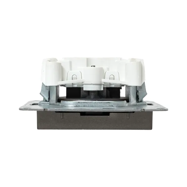 Механизм розетки, 16А, без заземления, со шторками, мокко Эпика EKF