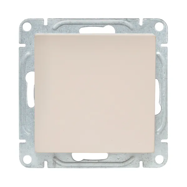 Механизм выключателя, одноклавишный, кнопочный, кремовый Эпика EKF