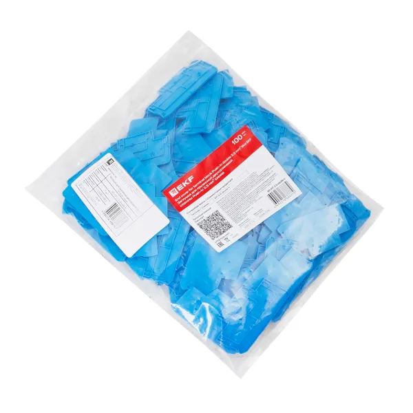 Заглушка для пружинной двухуровневой 2.5 Push-in синяя