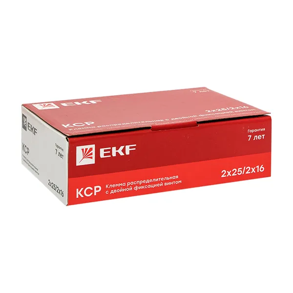 Клемма распределительная КСР с двойным винтом 2x25/2x16 желто-зеленая EKF PROxima