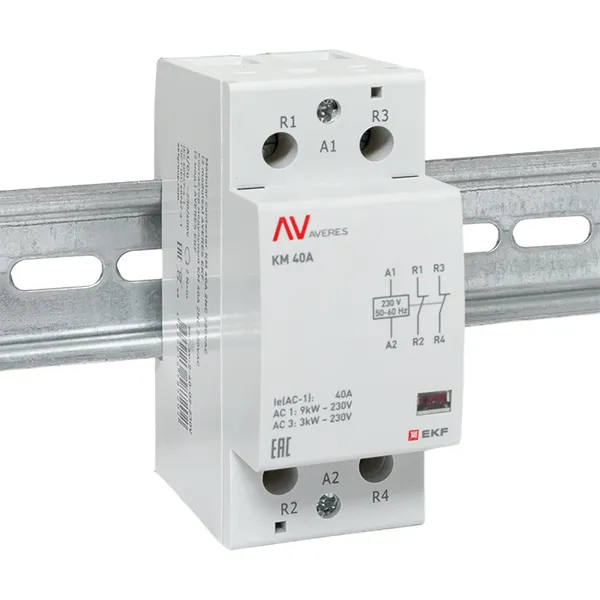 Контактор модульный КМ 40А 2NC 230VAC (2 мод.) AVERES EKF