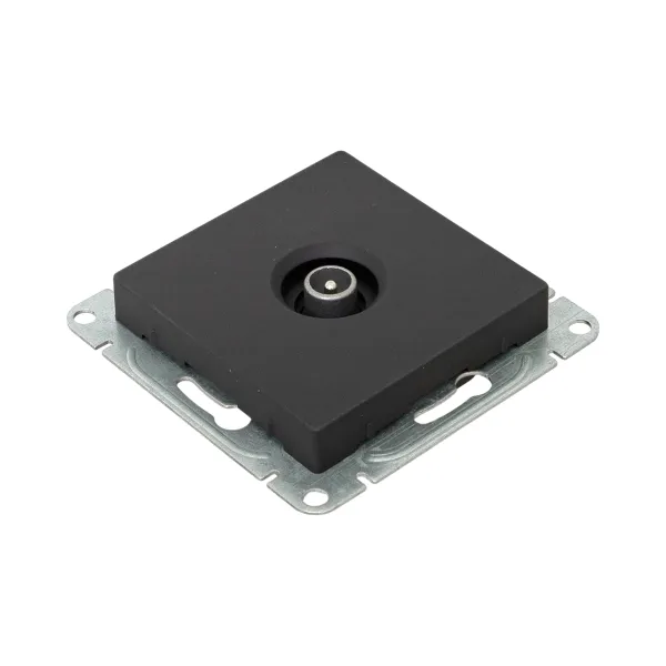 Механизм розетки TV, проходная, чёрный Эпика EKF