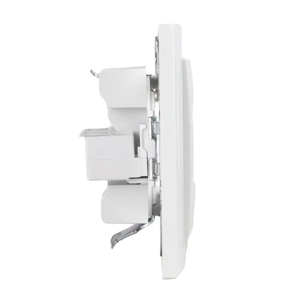 Розетка RJ-45 2-местная СП Минск белая EKF