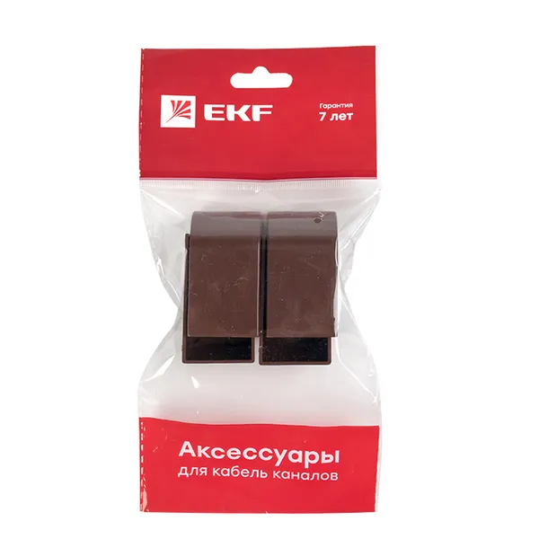 Заглушка (25х25) (4 шт) темное дерево EKF-Plast