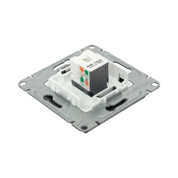 Механизм розетки RJ45 (cat5), графит Эпика EKF