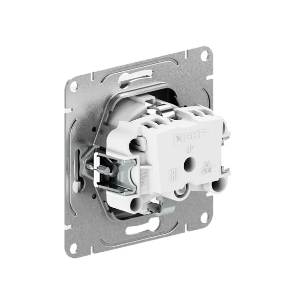 Механизм розетки, 16А, с заземлением, со шторками, мокко Эпика EKF