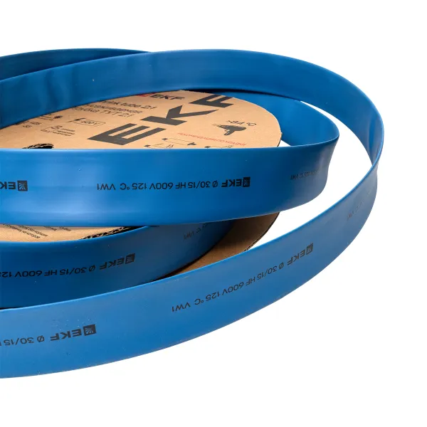 Термоусаживаемая трубка ТУТ нг 30/15 синяя рулон EKF PROxima