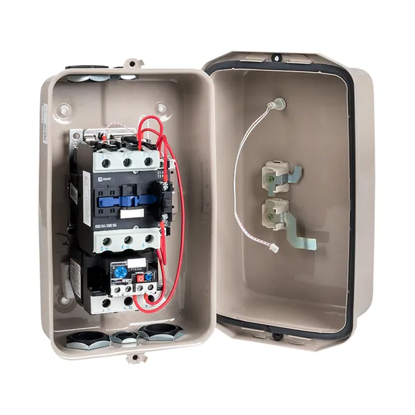 Пускатель в корпусе IP65 КМЭ 50А 230В с РТЭ Ir-37-50А и индик. EKF PROxima