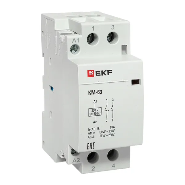 Контактор модульный КМ 63А 2NО (2 мод.) EKF PROxima