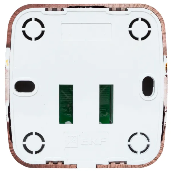 Розетка RJ-45 1-местная ОП Минск, 1А, 120В, тёмное дерево EKF