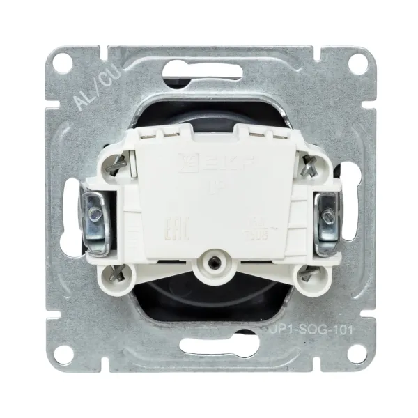 Механизм розетки, 16А, без заземления, со шторками, графит Эпика EKF