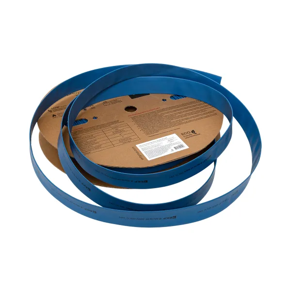 Термоусаживаемая трубка ТУТ нг 30/15 синяя рулон EKF PROxima