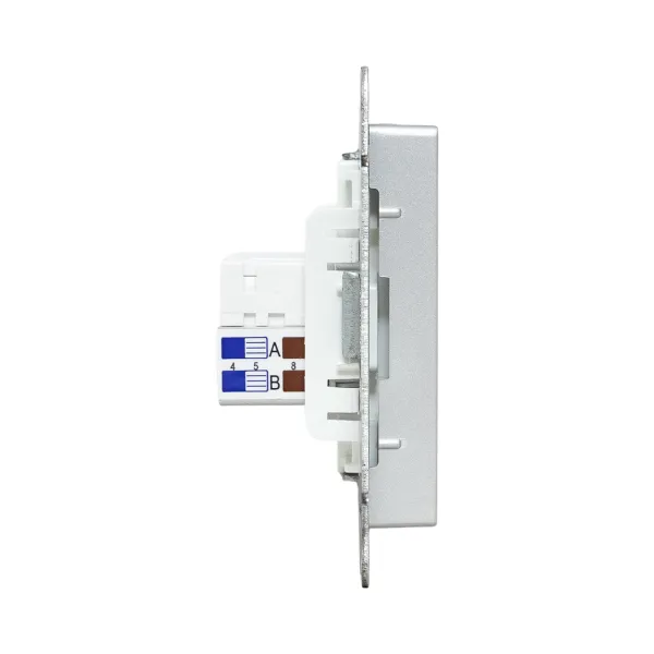 Механизм розетки RJ45 (cat5), алюминий Эпика EKF