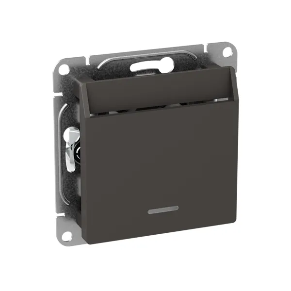 Механизм выключателя, карточный, с подсветкой, мокко Эпика EKF