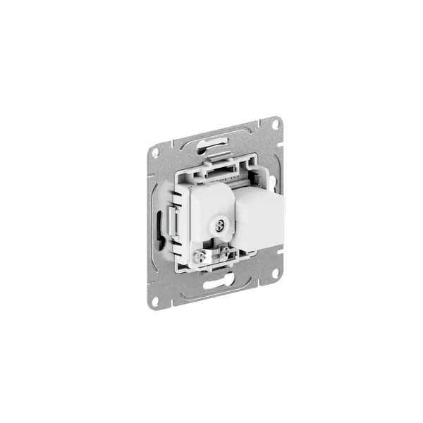 Механизм розетки TV+RJ45 (cat5), алюминий Эпика EKF