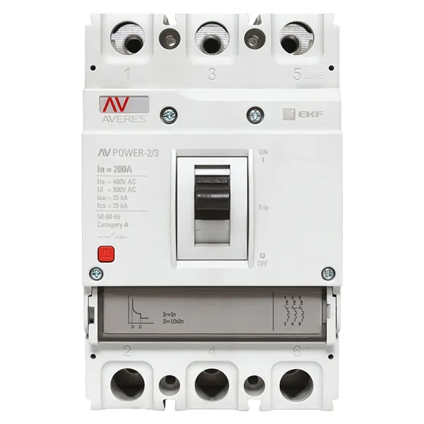 Автоматический выключатель AV POWER-2/3 200А 35kA TR EKF AVERES