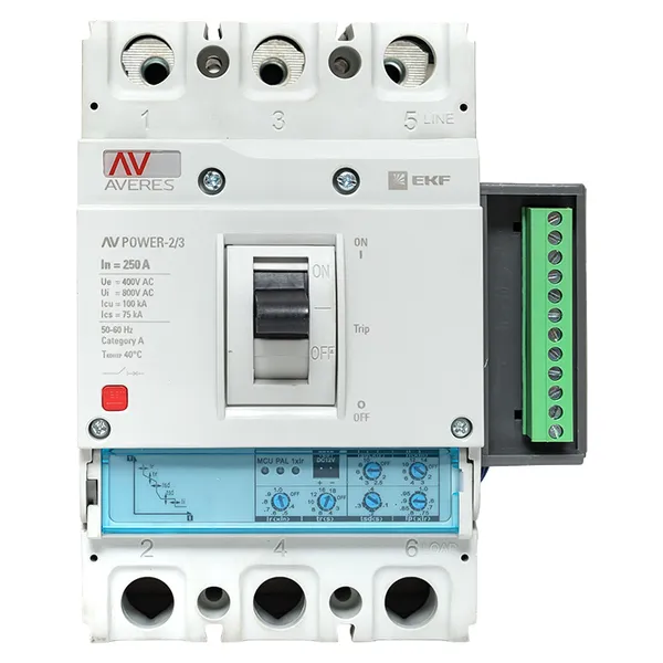 Автоматический выключатель AV POWER-2/3 250А 100kA ETU2.2 EKF AVERES