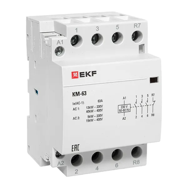 Контактор модульный КМ 63А 3NО+NC (3 мод.) EKF PROxima