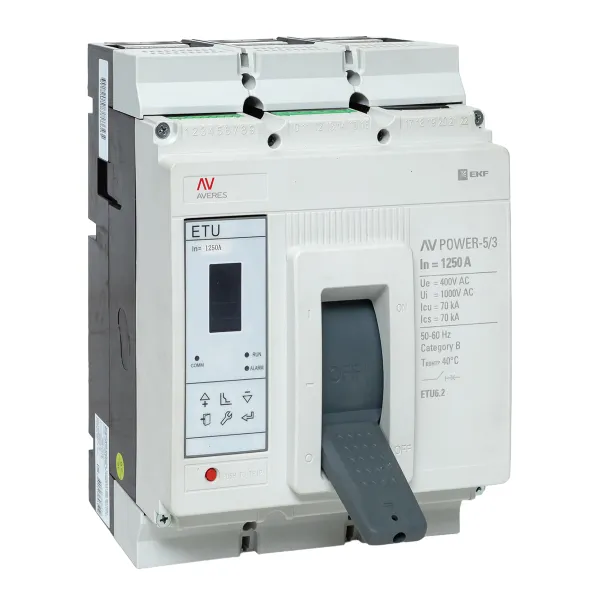 Автоматический выключатель AV POWER-5/3 1250А 70kA ETU6.2 EKF AVERES