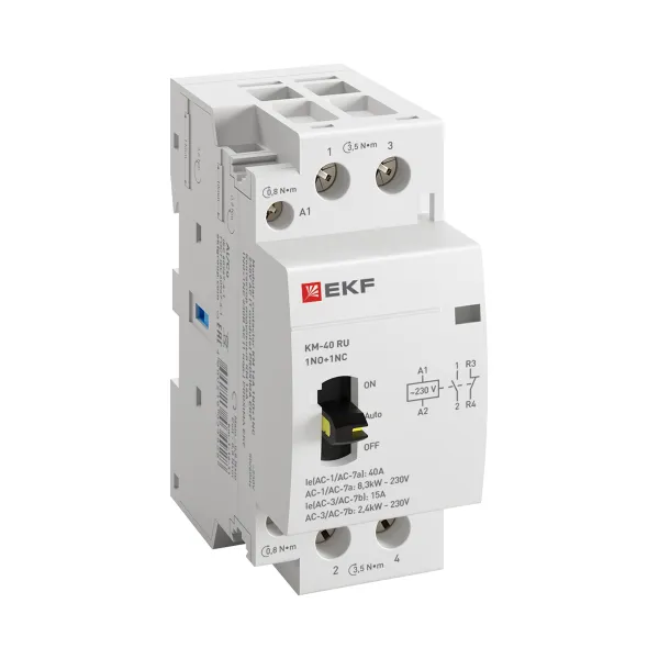 Контактор модульный КМ РУ 40А 1NO+1NC (2 мод.) EKF PROxima