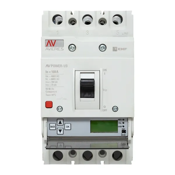 Автоматический выключатель AV POWER-1/3 160А 100kA ETU6.0 EKF AVERES