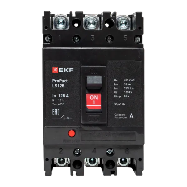 Автоматический выключатель LS125 18кА 3P 160А ProPact EKF