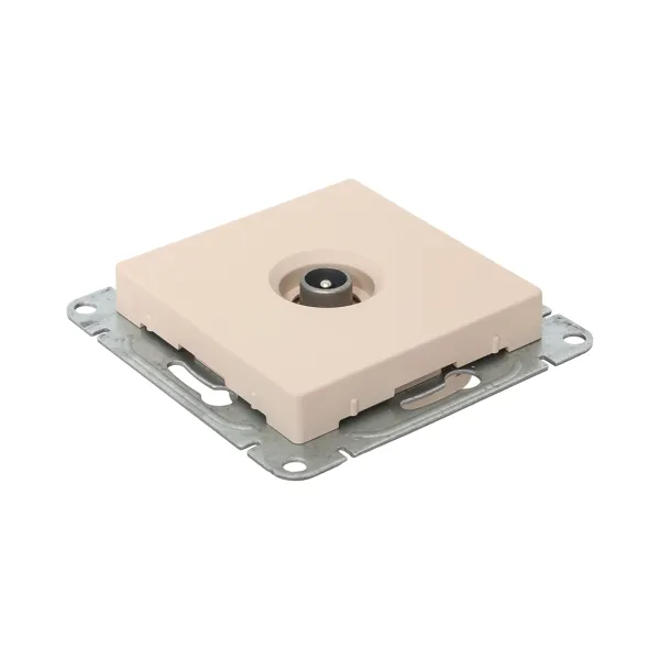 Механизм розетки TV, оконечная, кремовый Эпика EKF