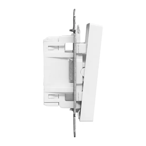 Механизм выключателя, двухклавишный, перекрёстный, белый Эпика EKF