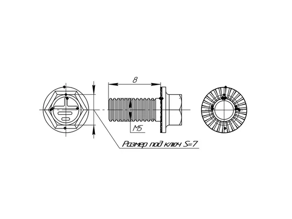 Винт для электрического соединения М5x8 TDZ EKF