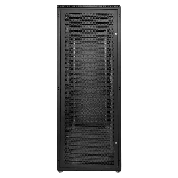 Шкаф напольный 19" TERACOM PRO 42U 600x1000 мм двери перфорированная с замком-ручкой и перфорированная чёрный