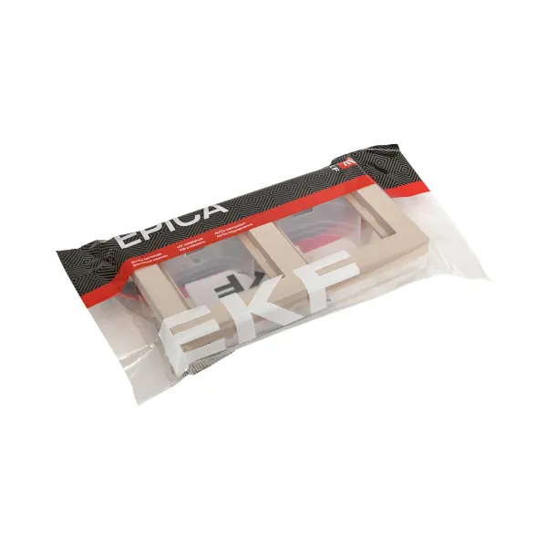 2 - местная рамка, IP44, кремовая, пластик Эпика EKF