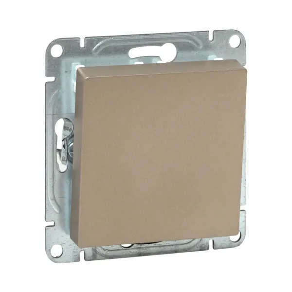 Механизм выключателя, одноклавишный, кнопочный, шампань Эпика EKF