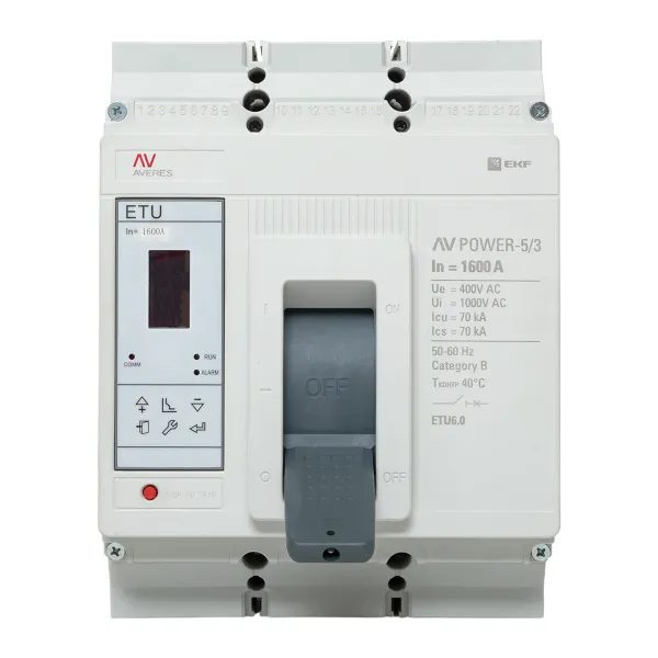 Автоматический выключатель AV POWER-5/3 1600А 70kA ETU6.0 EKF AVERES