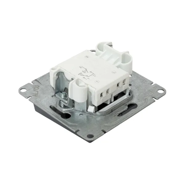 Механизм выключателя, двухклавишный, кнопочный, графит Эпика EKF