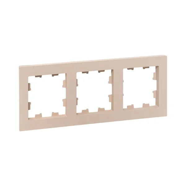 3 - местная рамка, кремовая, пластик Эпика EKF