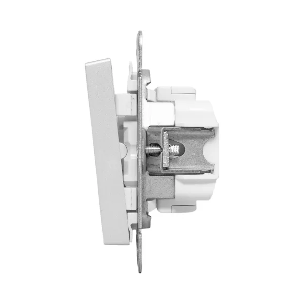 Механизм выключателя, одноклавишный, перекрёстный, алюминий Эпика EKF