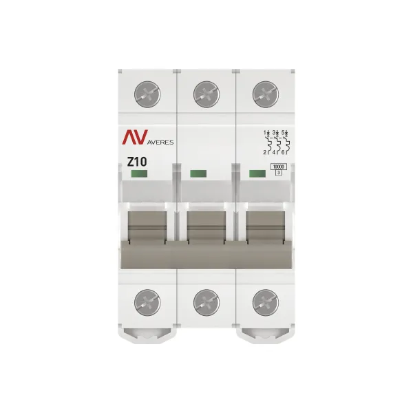 Выключатель автоматический AV-10 3P 10A (Z) 10kA EKF AVERES