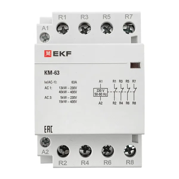 Контактор модульный КМ 63А 4NC (3 мод.) EKF PROxima