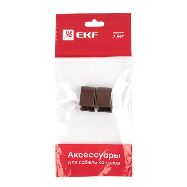 Заглушка (15х10) (4 шт) темное дерево EKF-Plast