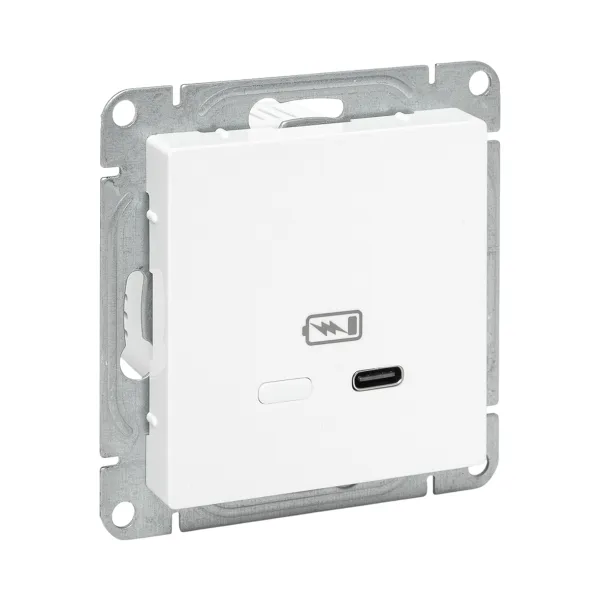 Механизм розетки USB-С, быстрая, белый Эпика EKF