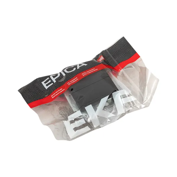 Механизм выключателя, двухклавишный, перекрёстный, чёрный Эпика EKF