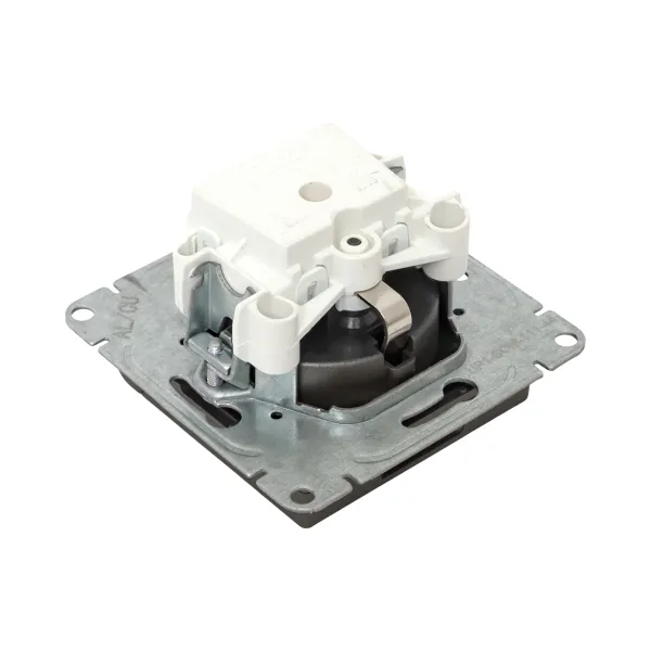 Механизм розетки, 16А, IP44, с заземлением, со шторками, c крышкой, мокко Эпика EKF