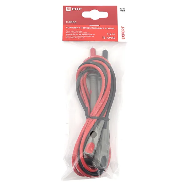 Комплект измерительных щупов TL3006 (1.2м)(18AWG) EKF Expert