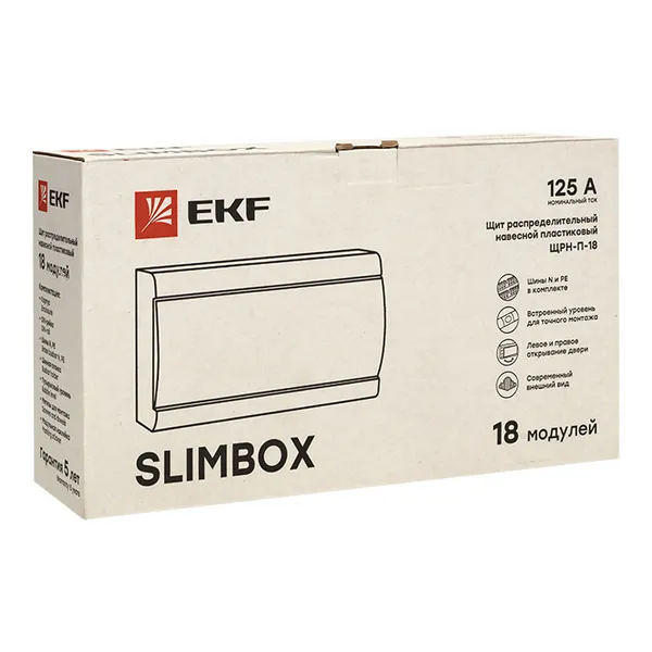 Щит распределительный ЩРН-П-18 "SlimBox" белая дверца IP41 EKF
