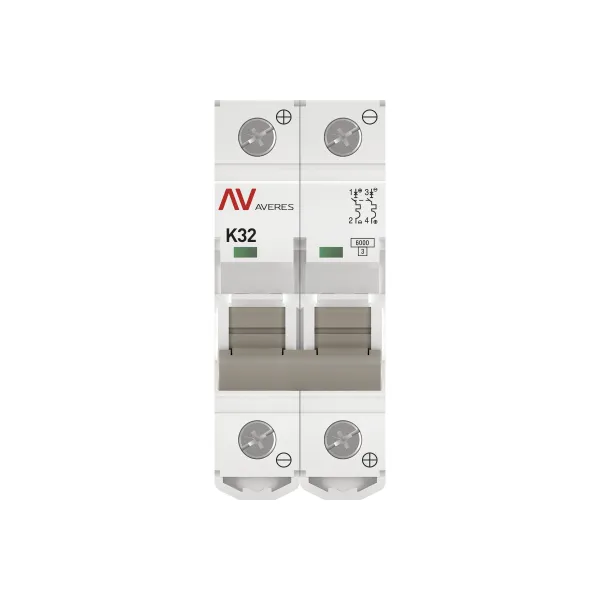 Выключатель автоматический AV-6 DC 2P 32A (K) 6kA EKF AVERES