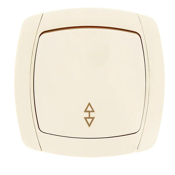 Париж Выключатель проходной 1-клавишный 10А бежевый EKF Simple