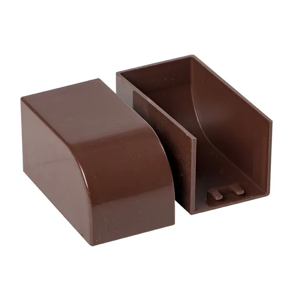 Заглушка (25х25) (4 шт) темное дерево EKF-Plast