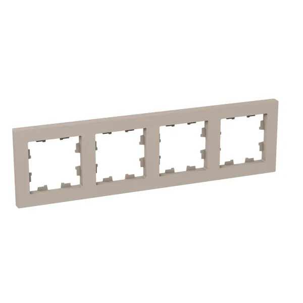 4 - местная рамка, кремовая, пластик Эпика EKF