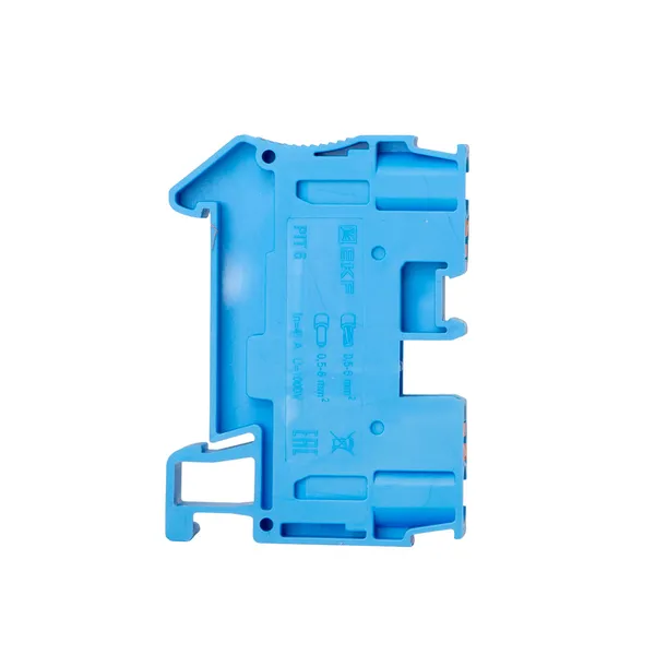 Клемма проходная Push-in 6 мм2 синяя EKF