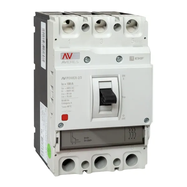 Автоматический выключатель AV POWER-2/3 100А 80kA TR EKF AVERES